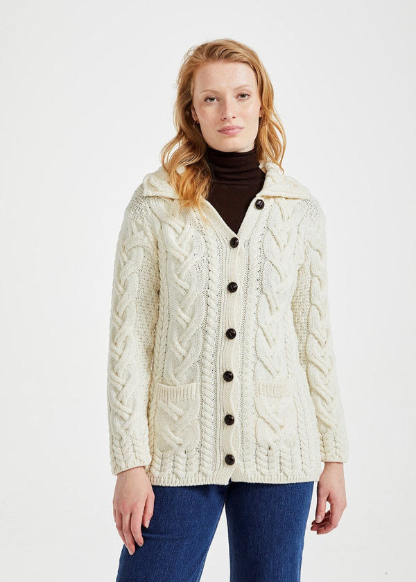 Supersoft Aran Cardigan | Natural