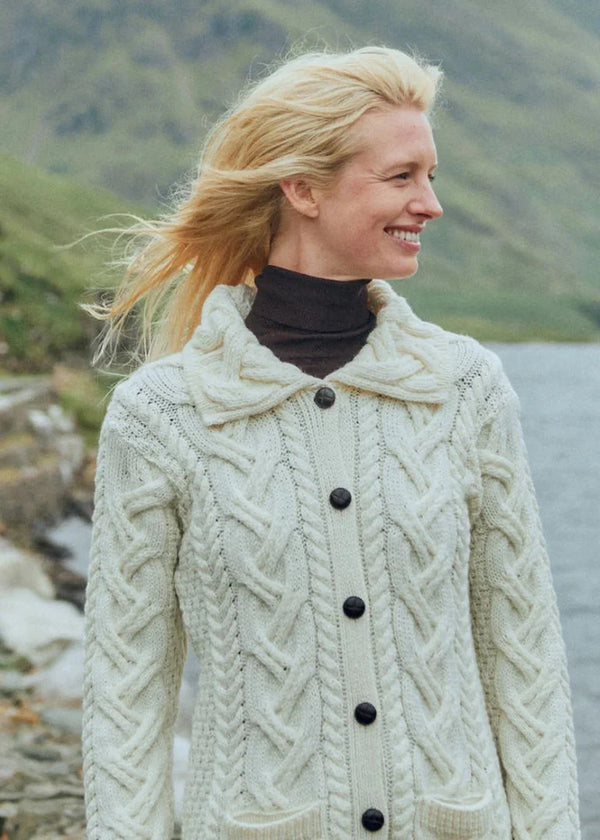 Supersoft Aran Cardigan | Natural