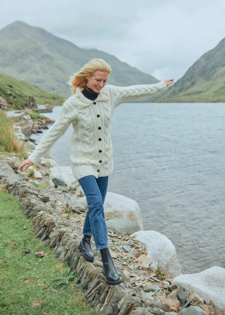 Supersoft Aran Cardigan | Natural