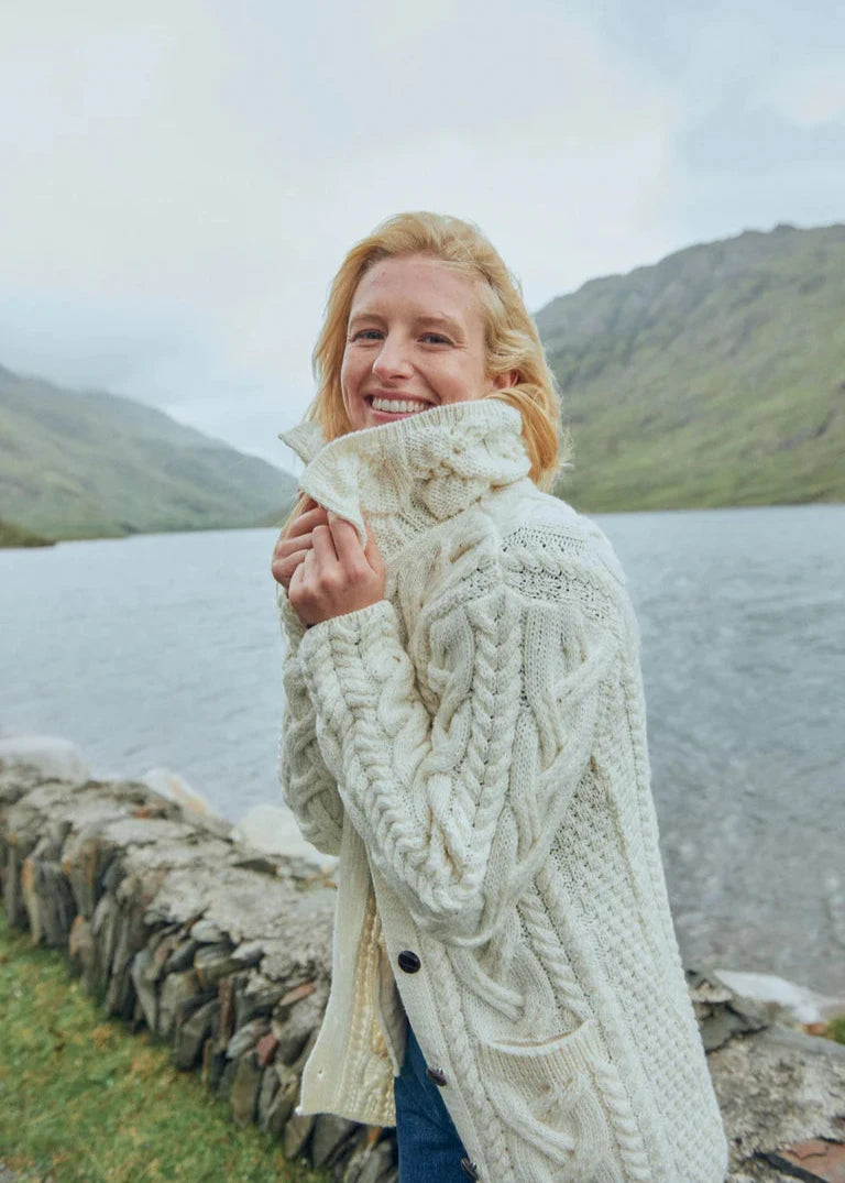 Supersoft Aran Cardigan | Natural