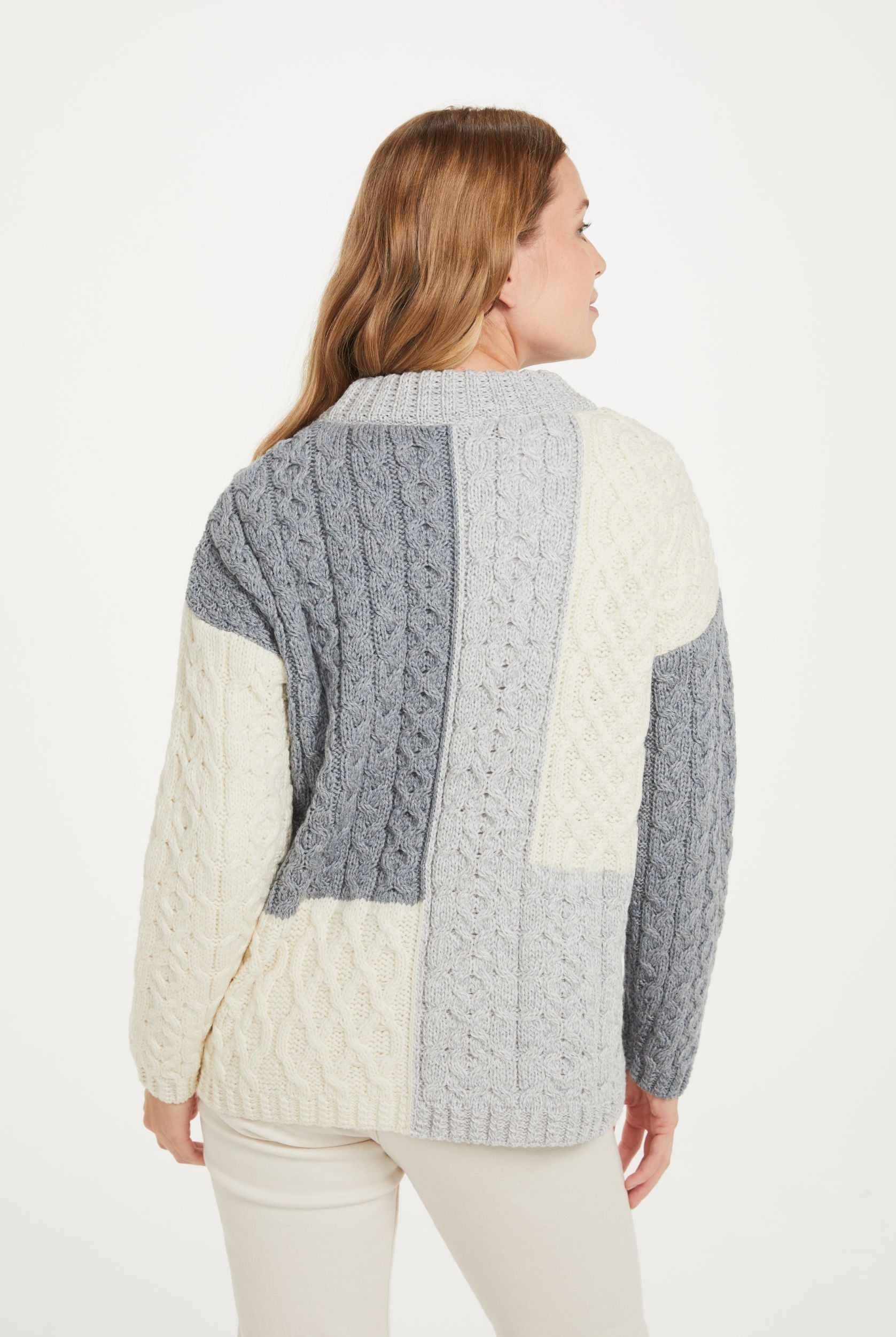 Cobh Aran Patch Sweater