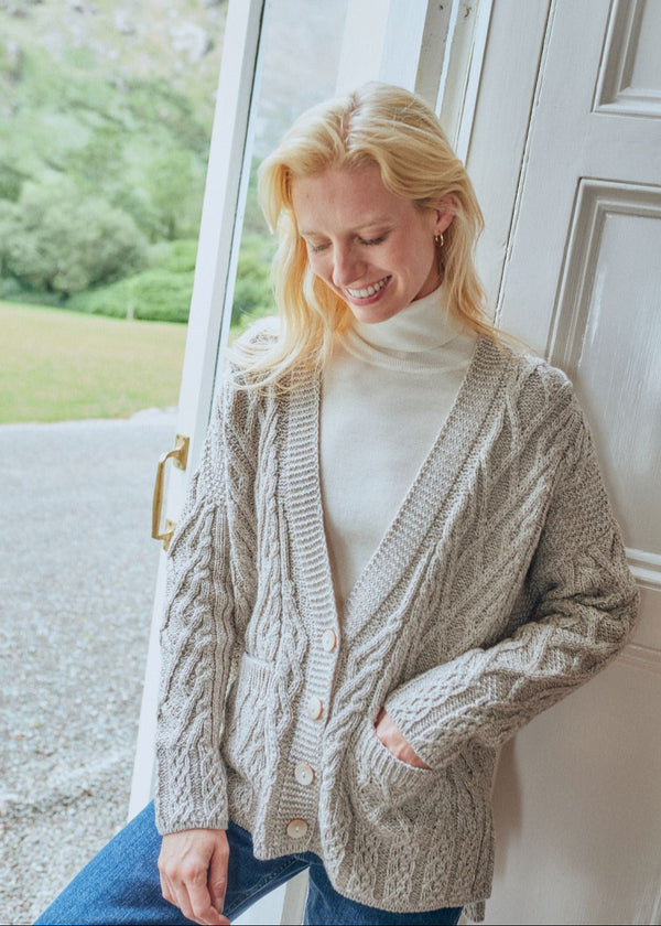 Valentia Aran Cardigan | Oatmeal