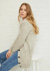 Aran Boyfriend Cardigan | Oatmeal