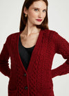 Delphi Aran Boyfriend Cardigan | Rua Red