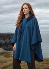 Cape de marche classique en laine turquoise Jimmy Hourihan (sans poches)