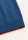 Saol Men's Fisherman Rib Crew Neck Sweater – Navy Green Mix