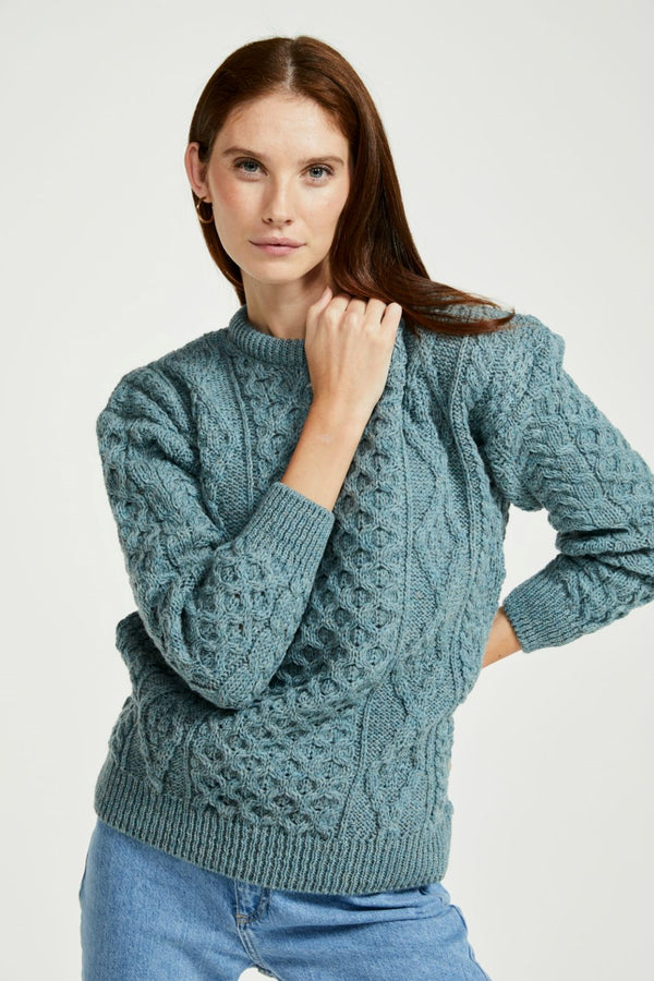 Aran Wool Sweater | Summer Storm