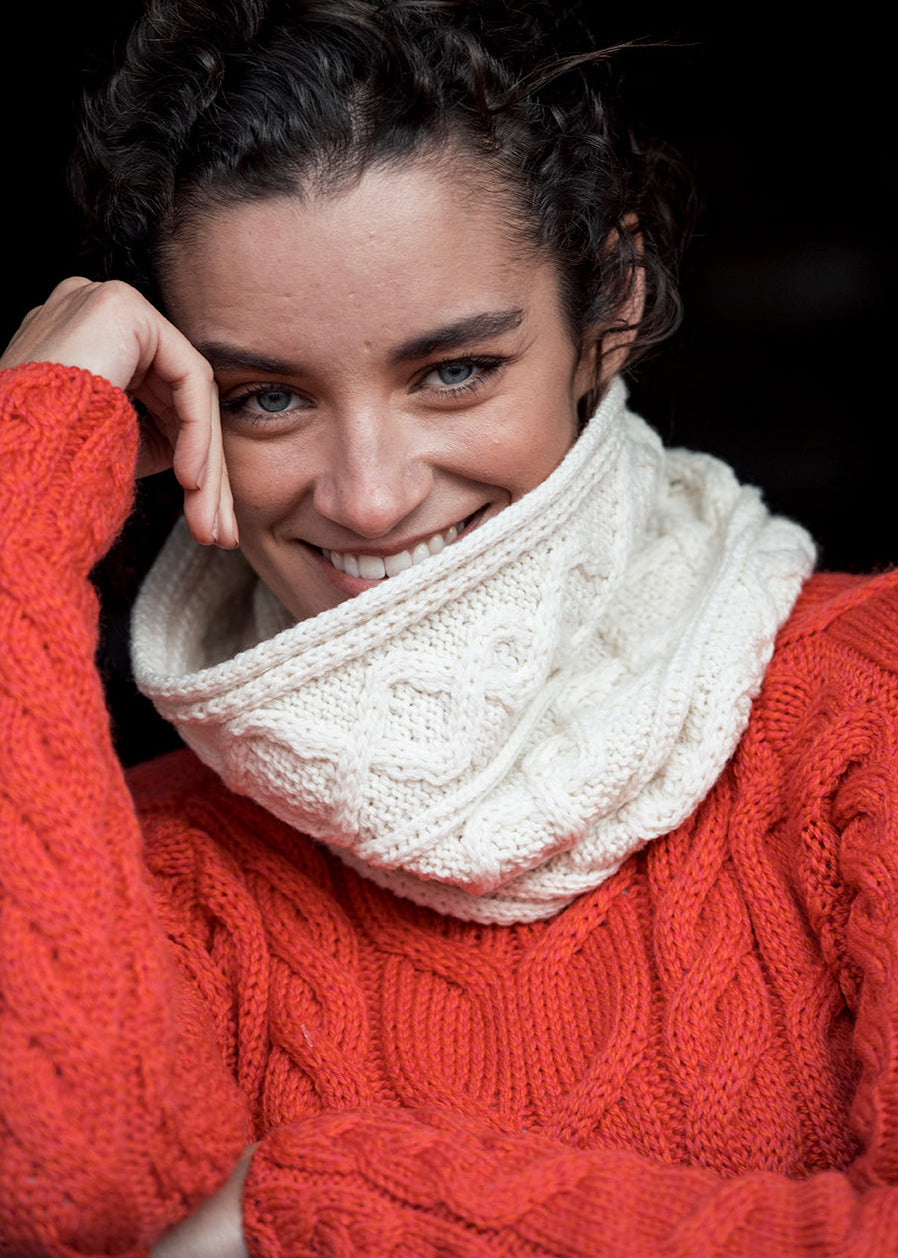 Supersoft Merino Wool Snood Scarf | Natural