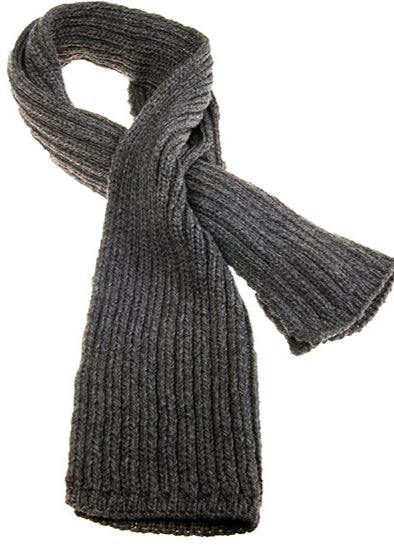Pull Through Aran Ribbed Scarf