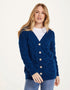 Downpatrick Ladies Aran Cardigan | Blue - Clearance