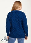 Downpatrick Ladies Aran Cardigan | Ink Blue