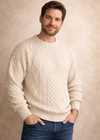 Inis Mor Aran Sweater - Natural Irish Wool Fisherman Jumper