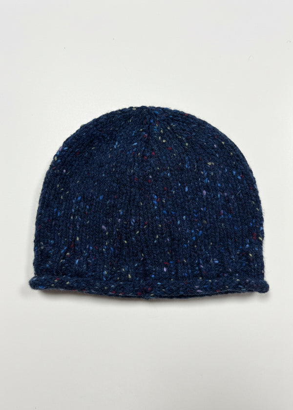 Donegal Fleck Wool Hat - Blue Melange