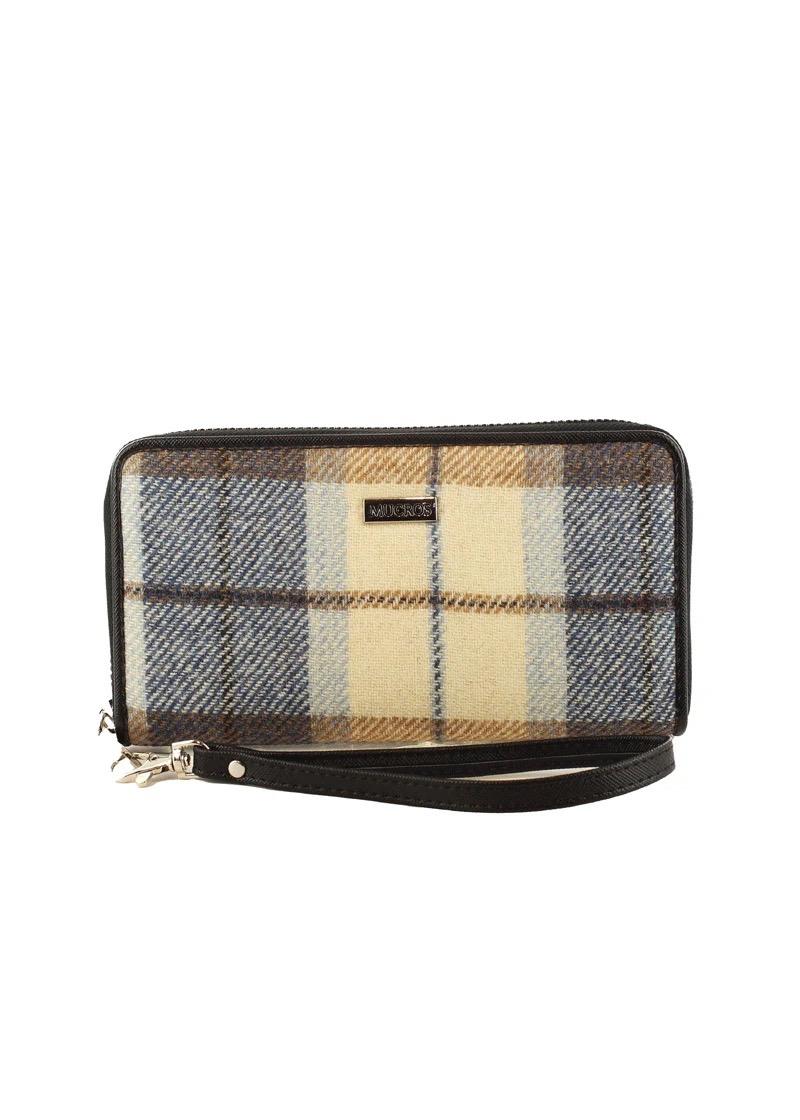 Mucros Tweed Wallet | Blue Check