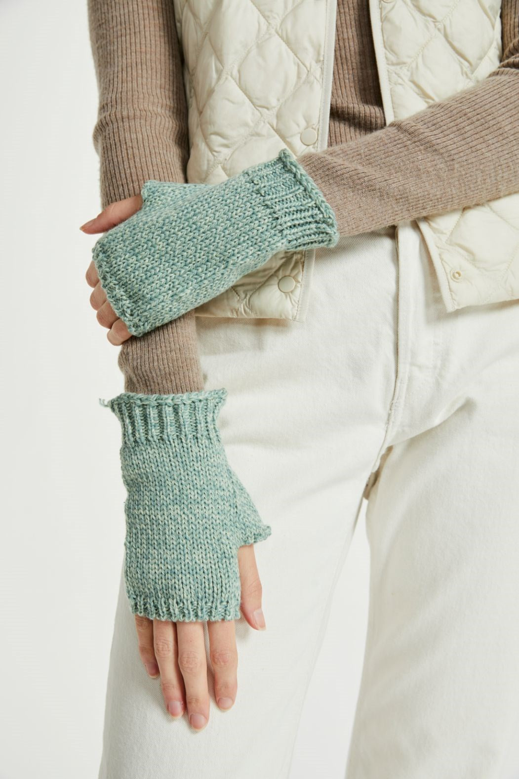 Aran Fingerless Mittens