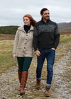 Men's Celtic Pattern Troyer Sweater | 100% Wool | Charcoal