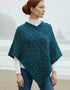 Aran Super Soft Poncho | Irish Sea