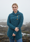 Aran 3 Buttoned Longline Cardigan | Irish Sea
