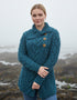 Aran 3 Buttoned Longline Cardigan | Irish Sea
