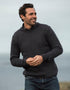 Aran Roll Neck Sweater | Charcoal