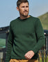 Aran Roll Neck Sweater | Green