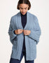 Aran Woollen Mills Knocknarea Wrap Cardigan – Blue