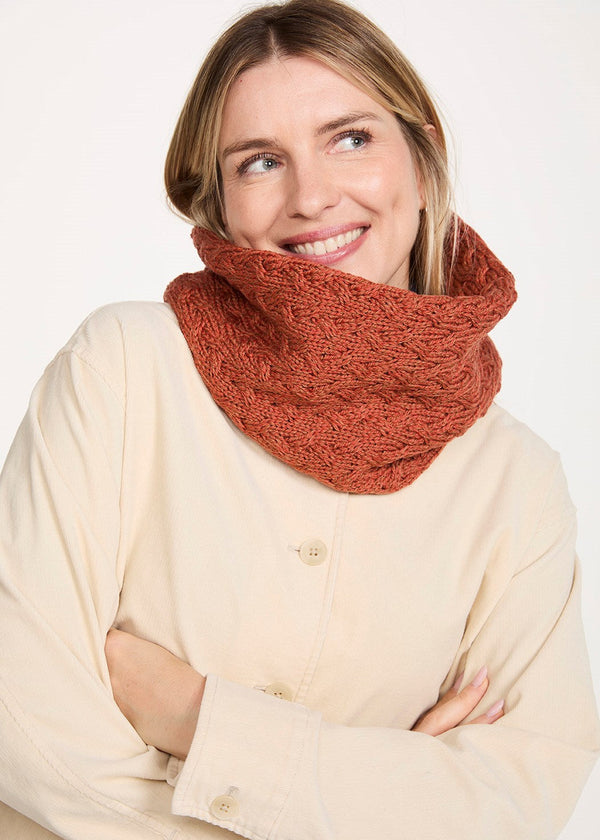Aran Infinity Cable Scarf - 100% Supersoft Merino Wool