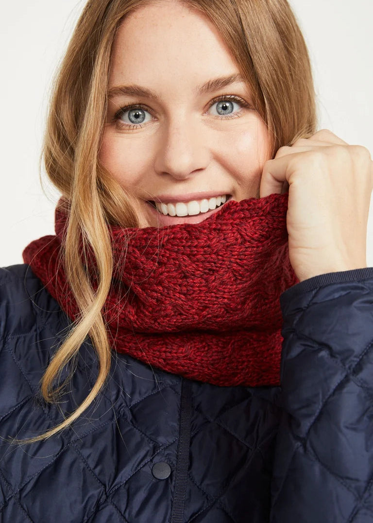 Aran Infinity Cable Scarf - 100% Supersoft Merino Wool