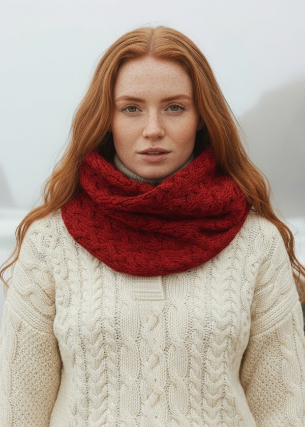 Aran Infinity Cable Scarf