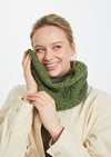 Aran Infinity Cable Scarf - Meadow Green