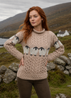 Aran Merino Wool Sheep Sweater | Oatmeal
