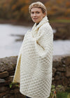 Aran Honeycomb Blanket - Natural