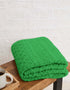 Aran Honeycomb Blanket | Green - Clearance