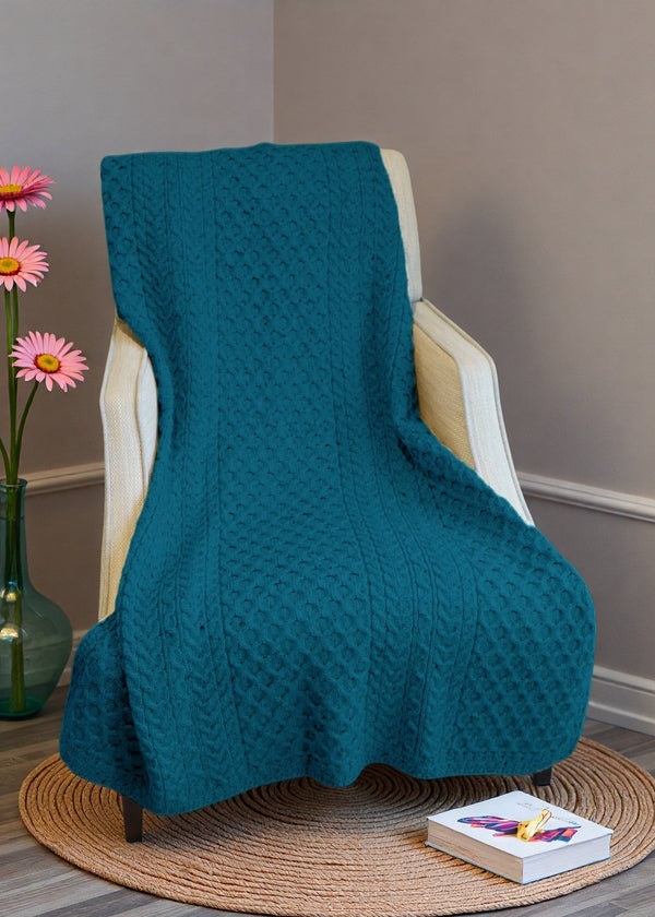 Aran Honeycomb Blanket | Kingfisher