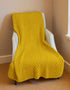 Aran Honeycomb Blanket | Mustard - Clearance