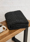 Aran Honeycomb Blanket | Charcoal