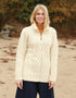 Aran Women's Zipper Cardigan | Natural