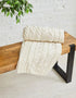 Supersoft Aran Cable Throw | Natural