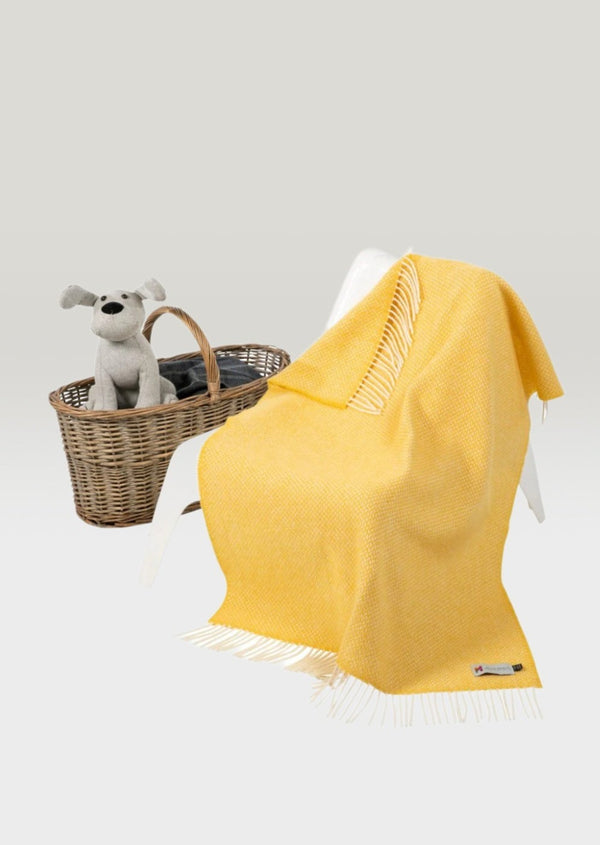 John Hanly Cashmere Baby Blanket | Yellow