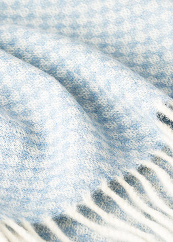 John Hanly Lambswool Baby Blanket | Blue