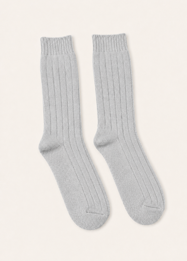Wild Donegal Cashmere Blend Socks | Light Grey