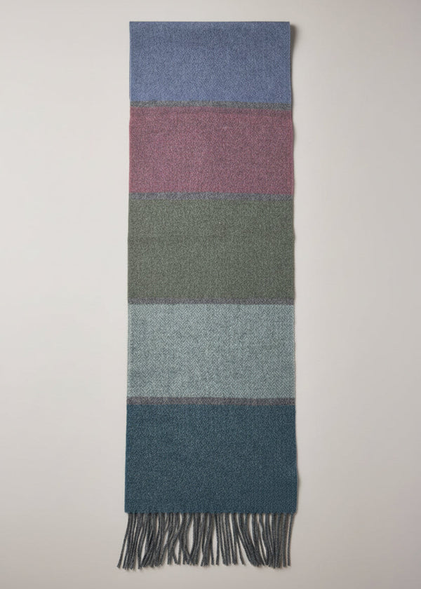 Foxford Lambswool Scarf | Autumn Contemapry Stripe