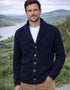 Men's Fisherman Rib Shawl Cardigan | Navy