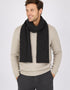 Luxe Cashmere Merino Ribbed Scarf | Night Marl