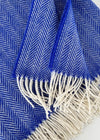 McNutt Bluebell Herringbone Throw | 100% Pure Wool | Irish