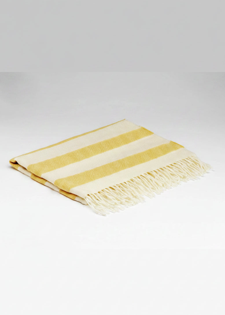McNutt of Donegal Whispering Lemon Baby Blanket | Pure Wool