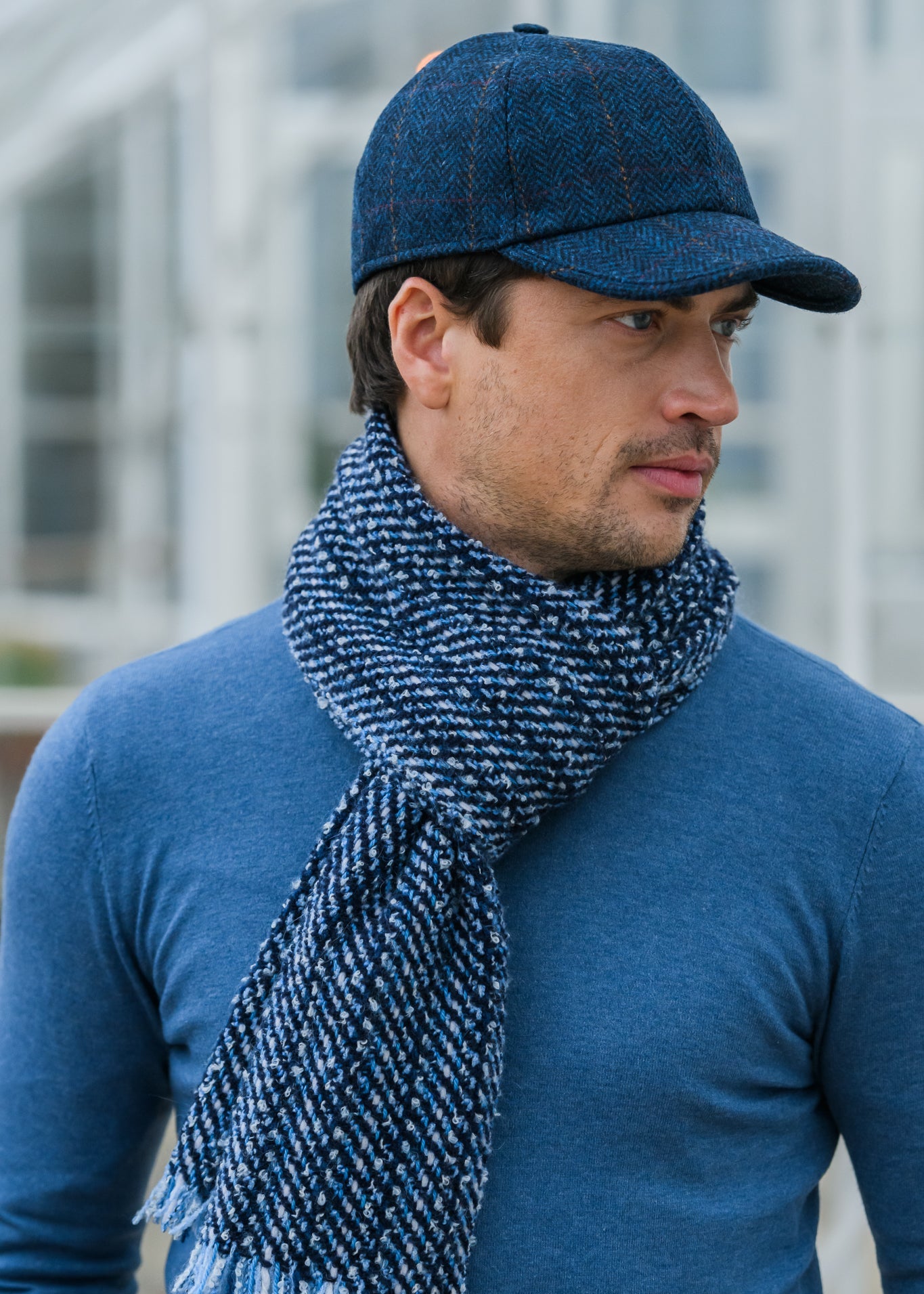 Mucros Wool Baseball Cap | Blue