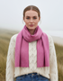 McNutt of Donegal Beetroot Herringbone Scarf | Pure Merino Lambswool