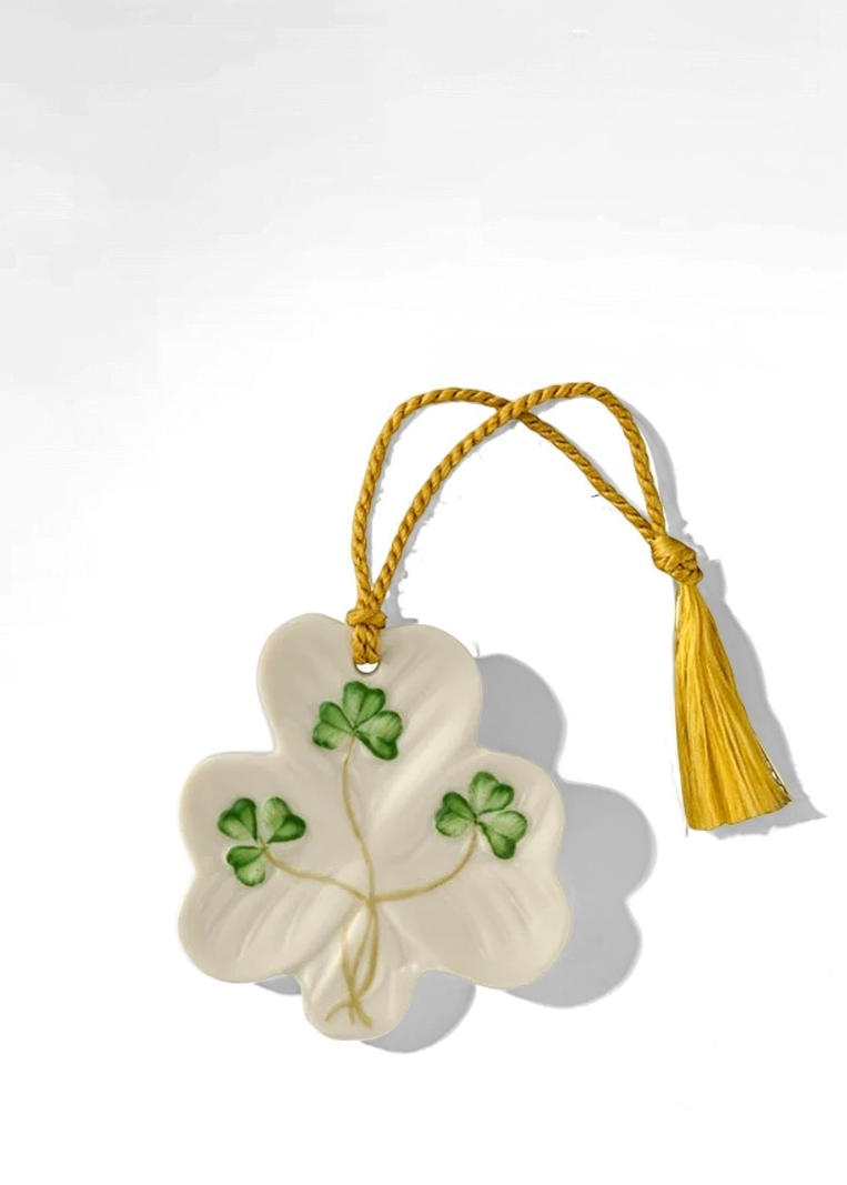 Belleek Classic Shamrock Hanging Ornament