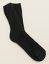 Black Irish Wool Neppy Socks | Large